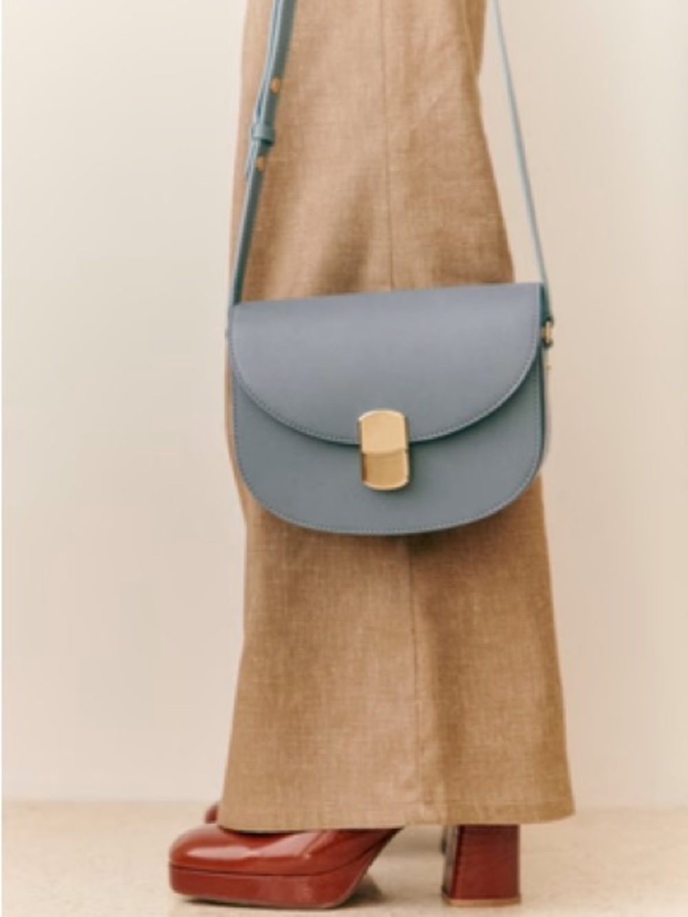 NWT Sézane Claude Bag in Vintage Blue - Picture 2 of 9